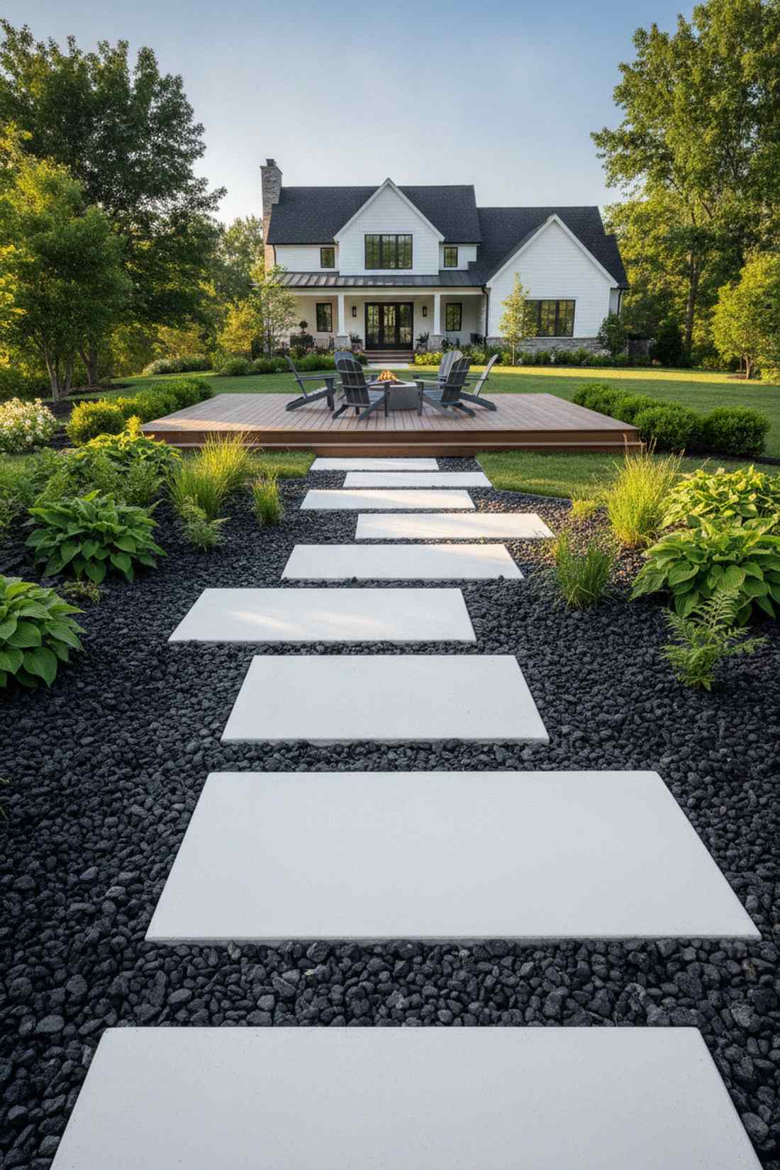 black lava rock contrast