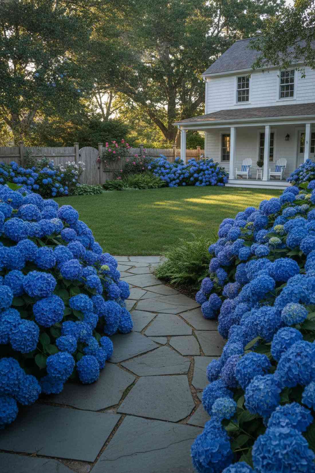 blue hydrangeas