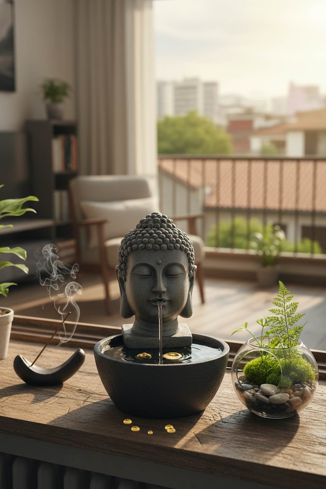 buddha head miniature