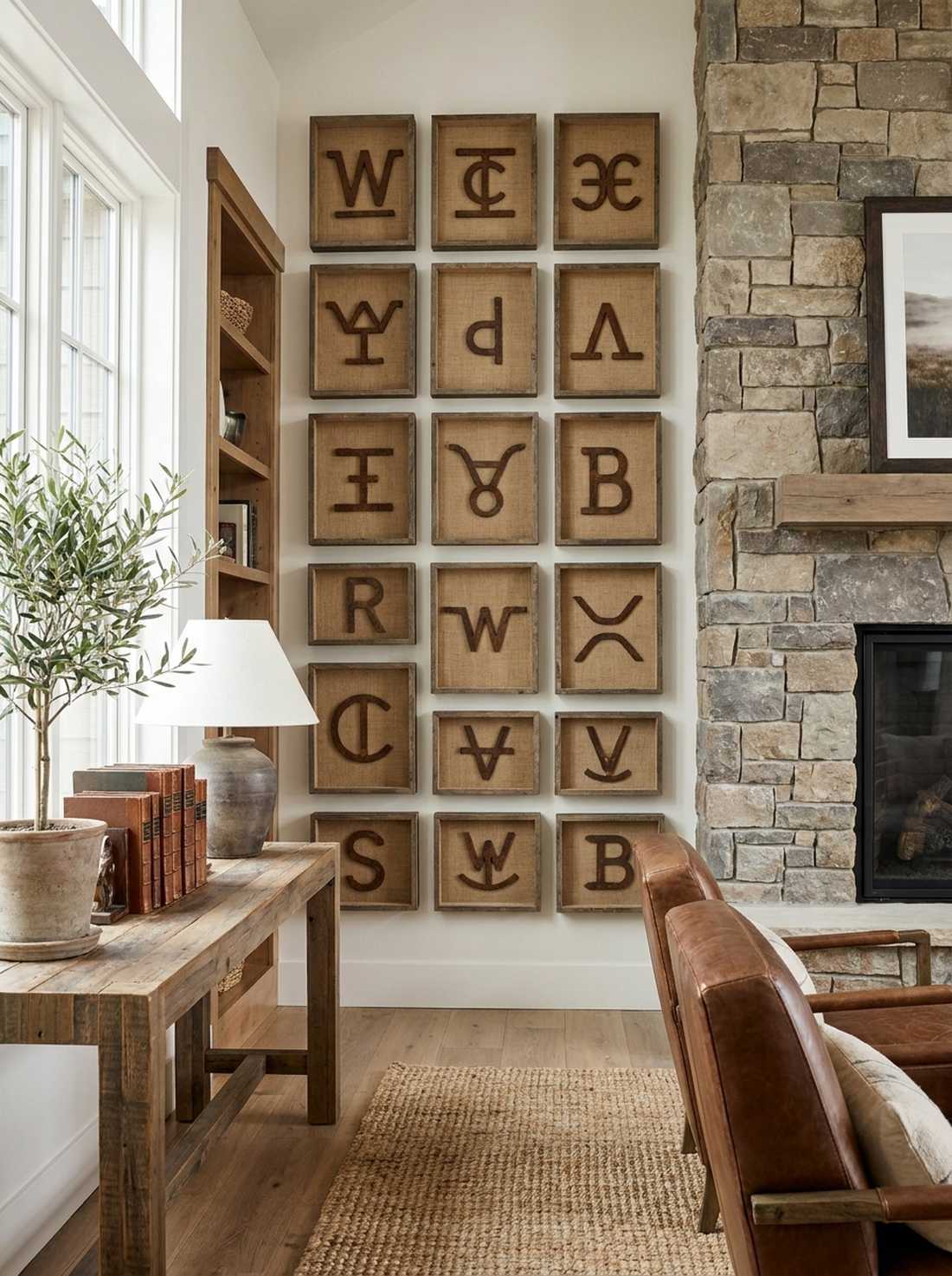 cattle brand wall art