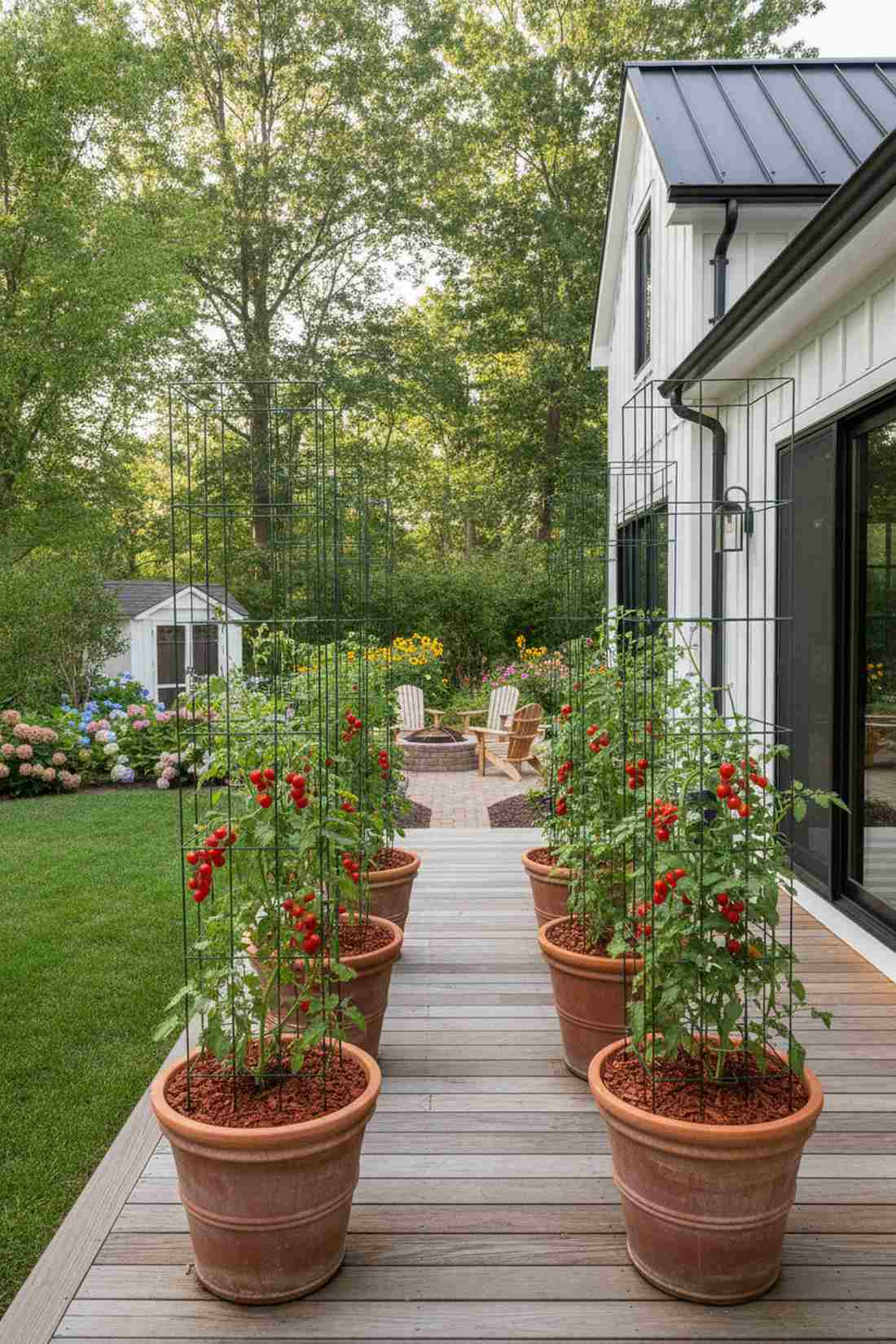cherry tomato cage garden