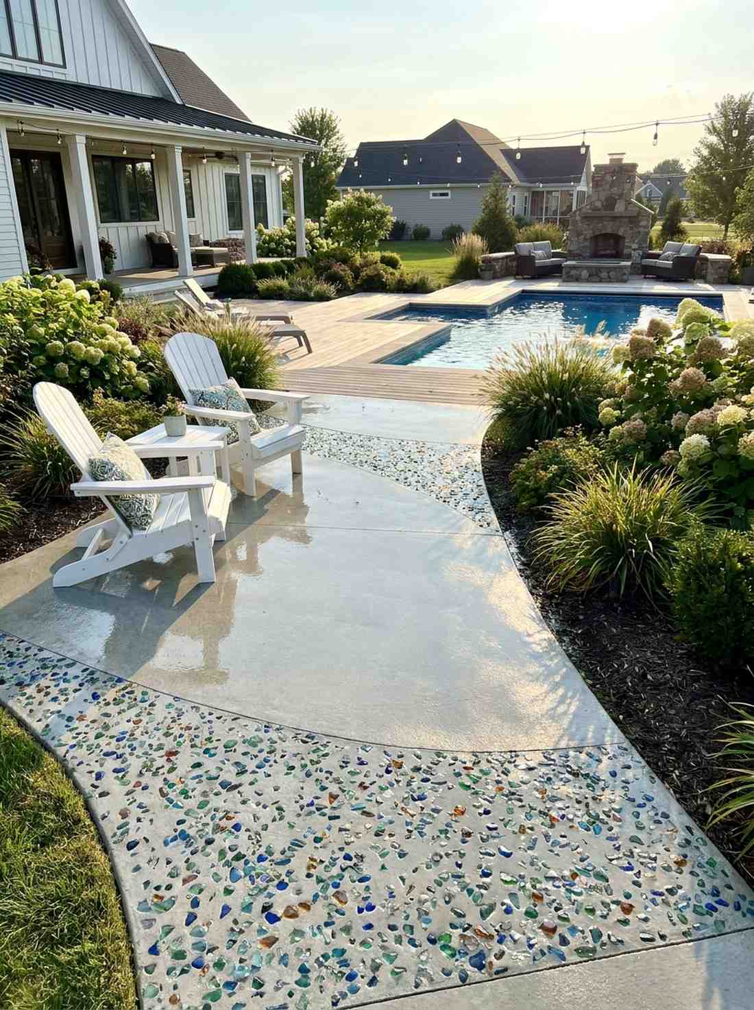 concrete with glass aggregate