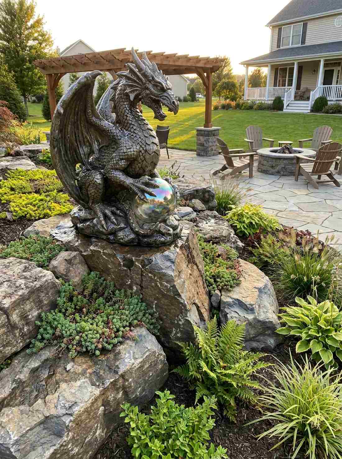 dragon guarding treasure