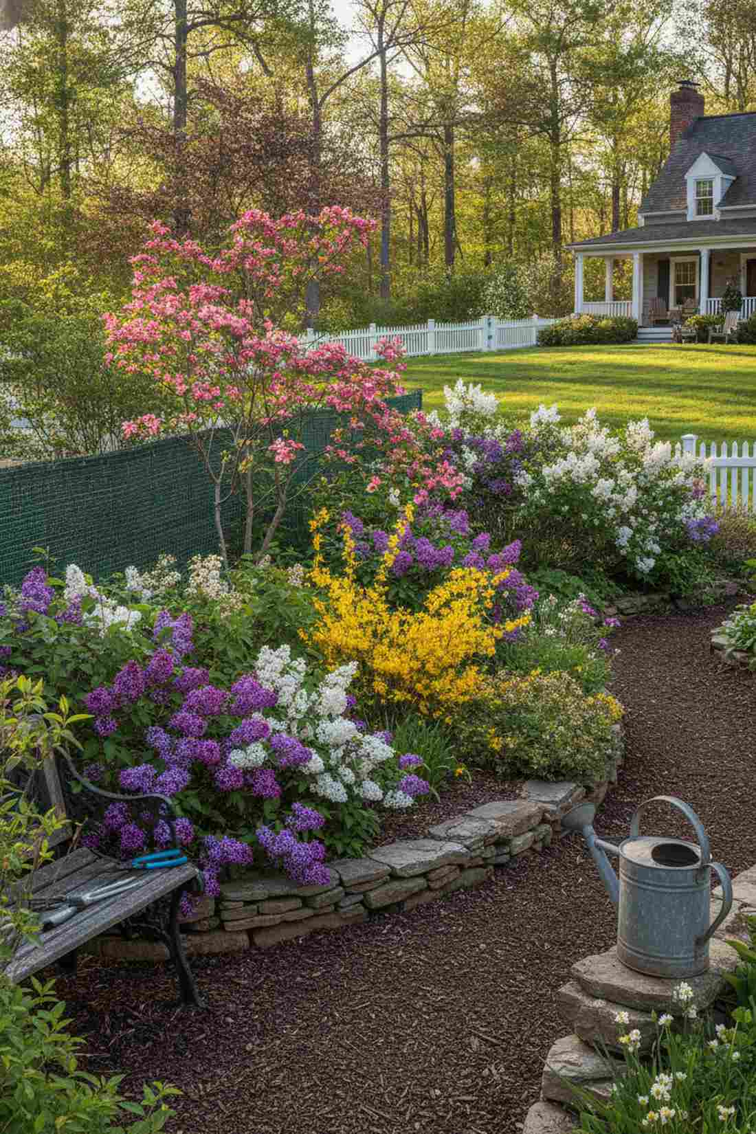 flowering shrub border