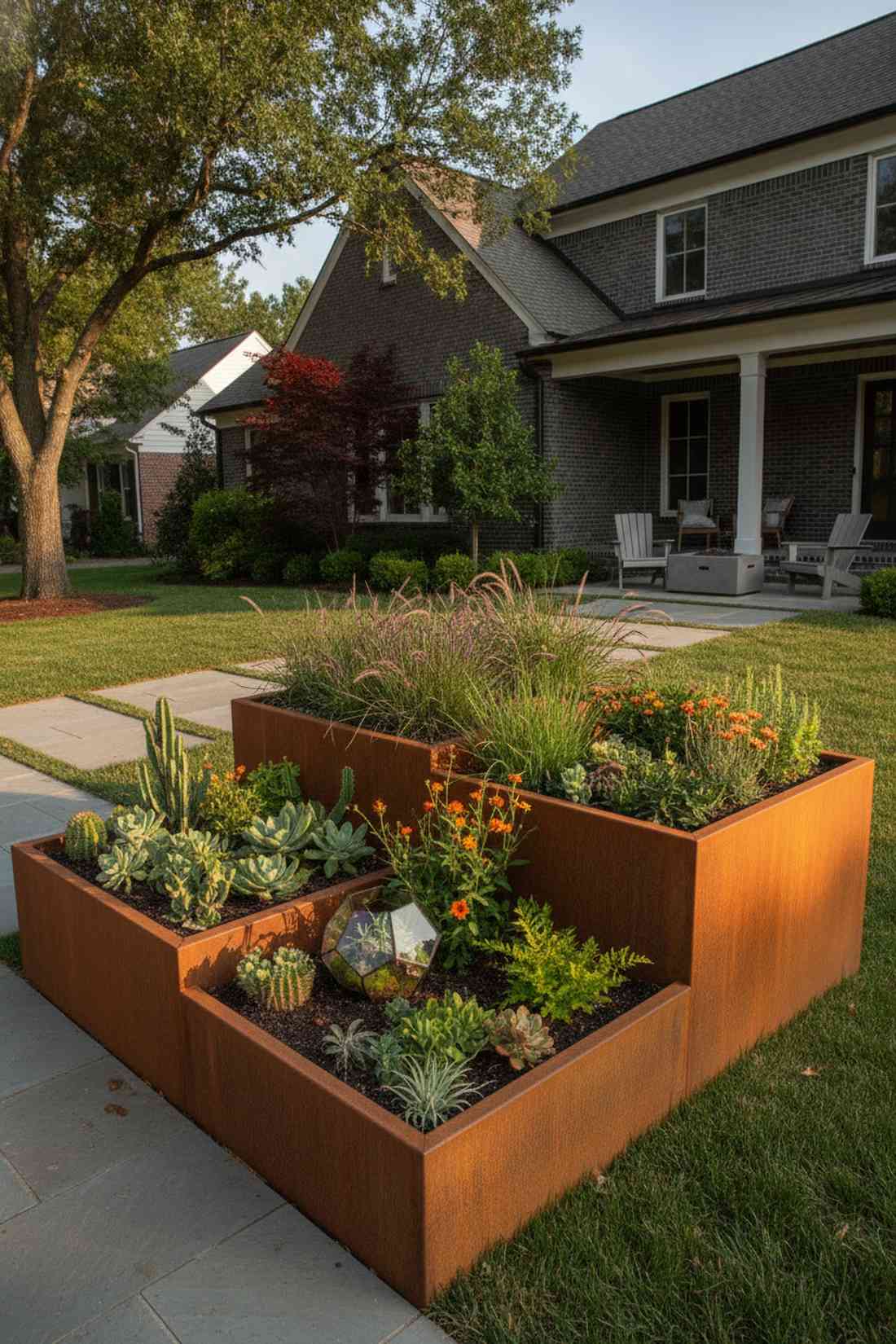 geometric raised bed