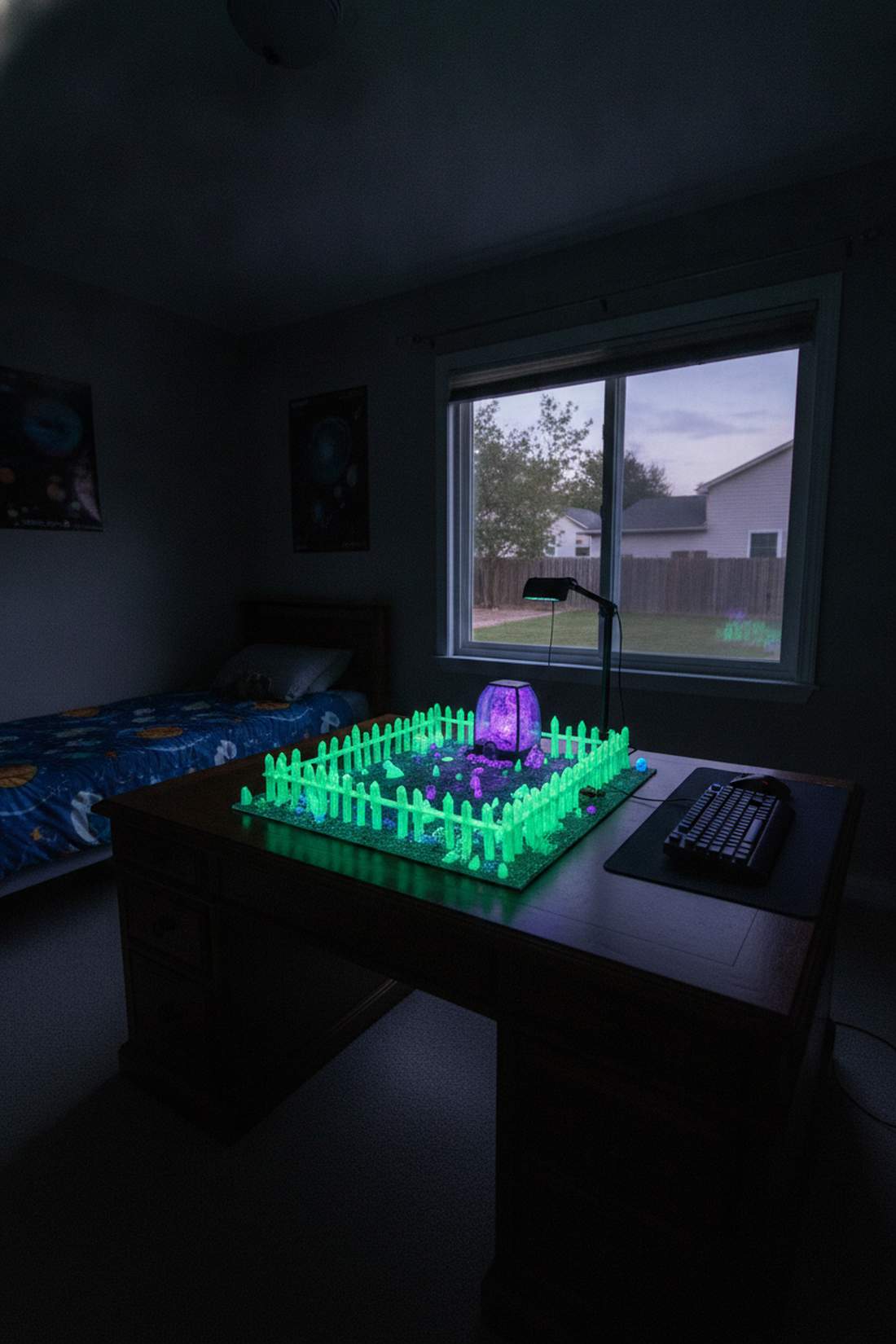 glow in the dark fencing