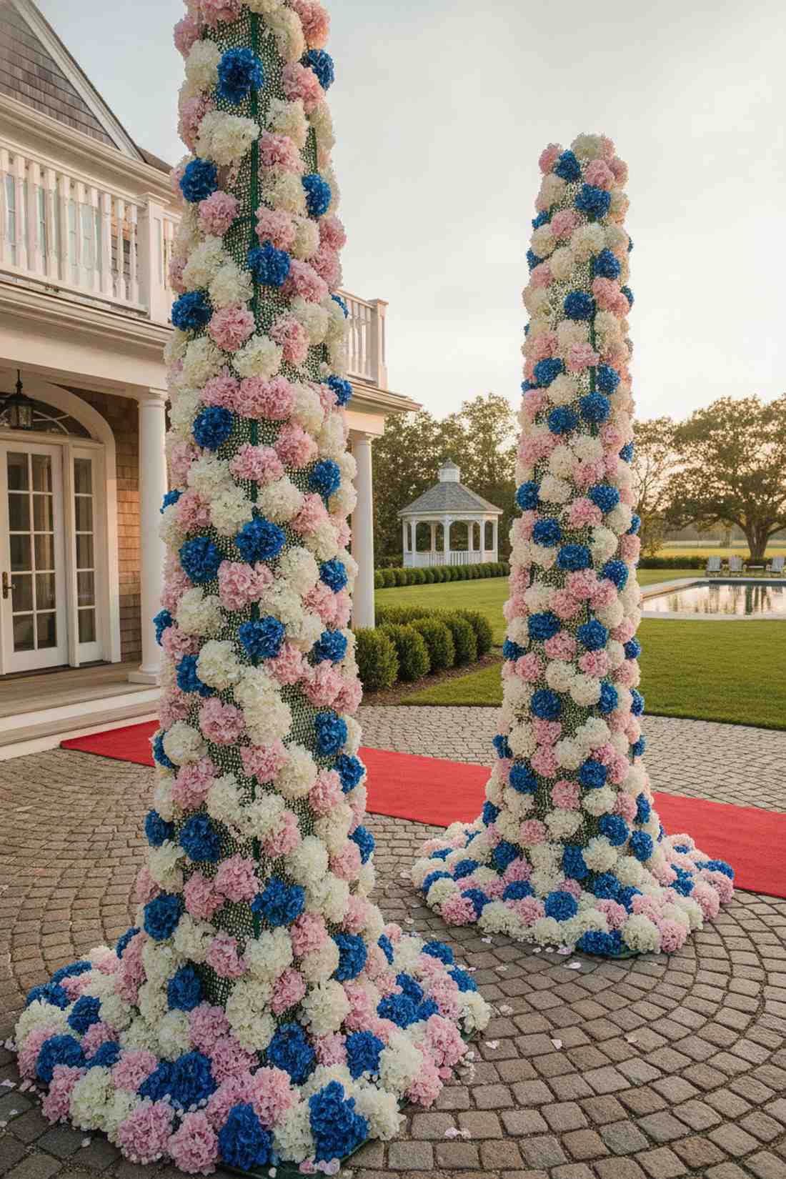grand floral sculpture displays