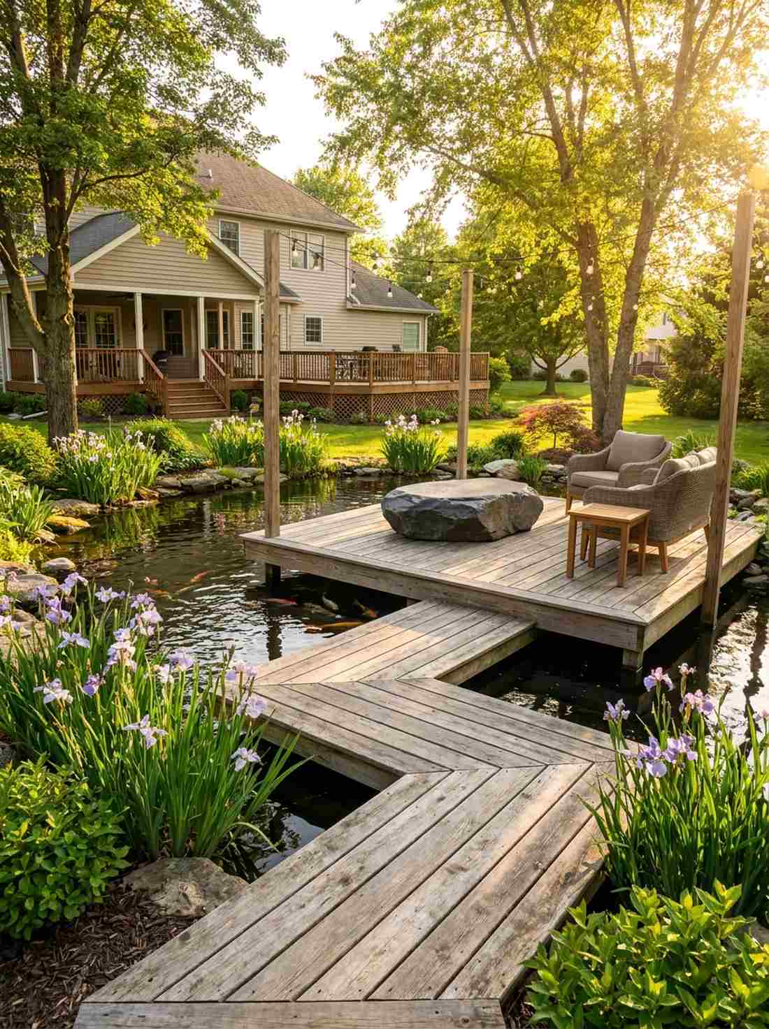 iris pond viewing platform