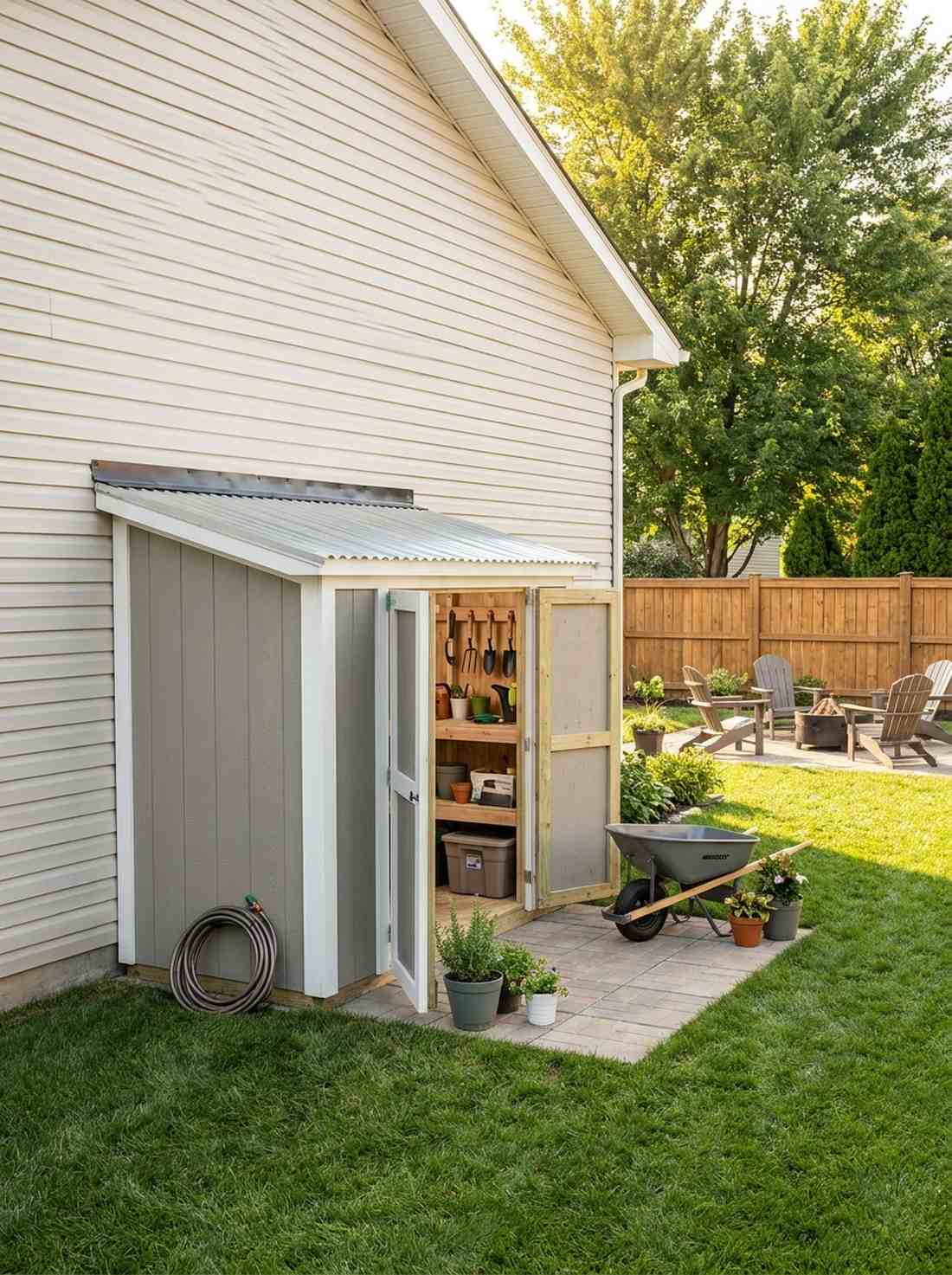 lean to garden closet