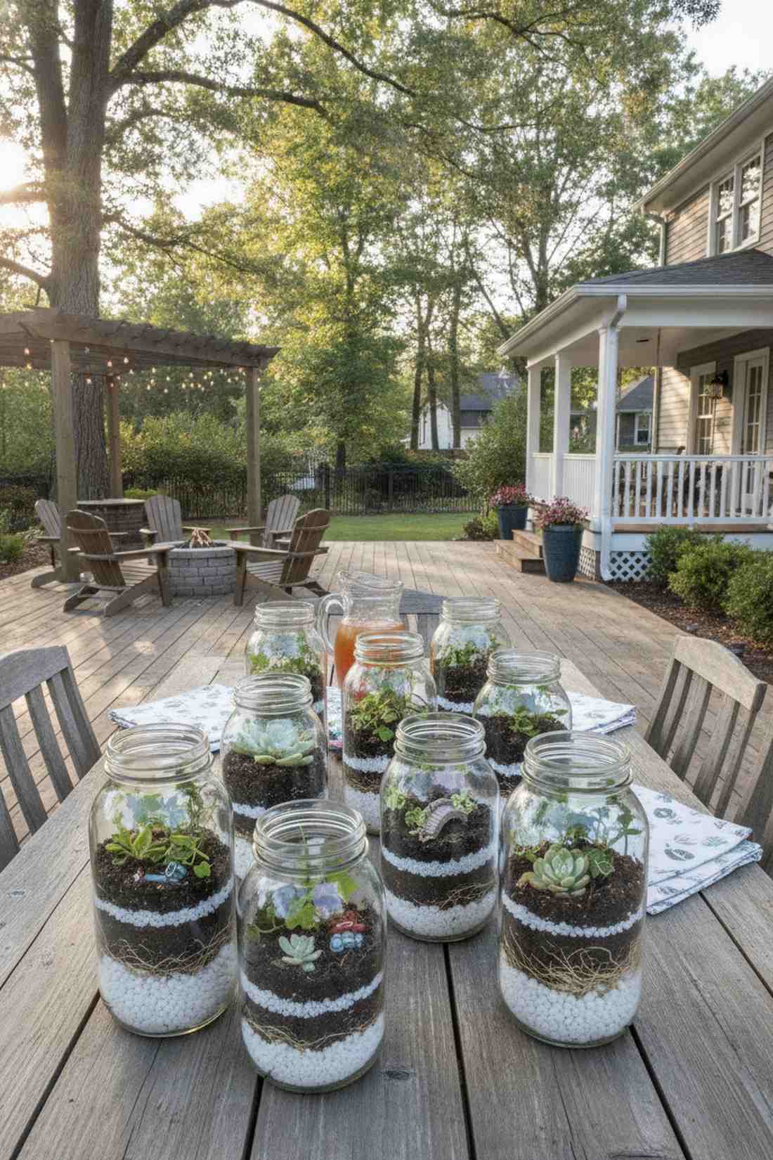 mason jar plant displays