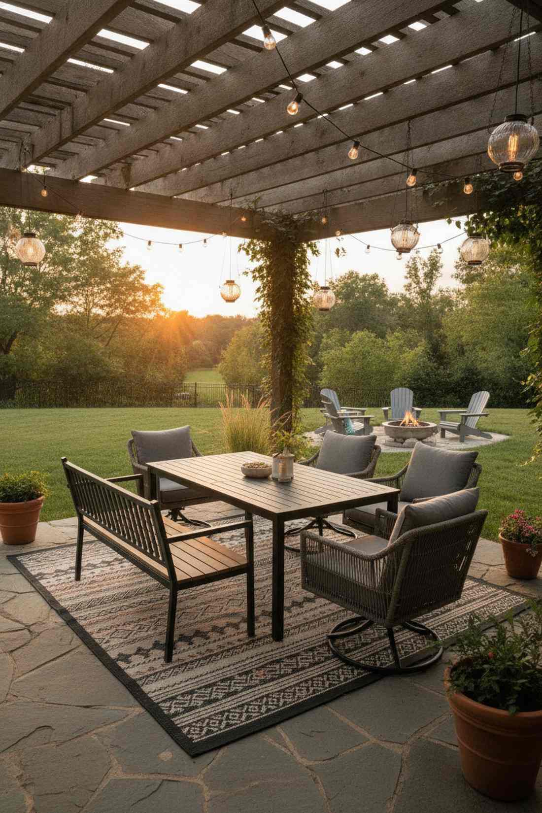 mixed seating dining ensemble
