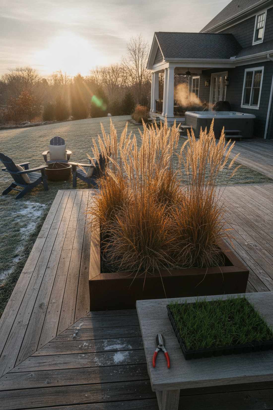 ornamental grass winter structure