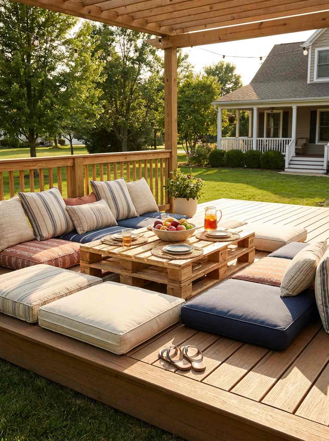 outdoor floor cushion seating
