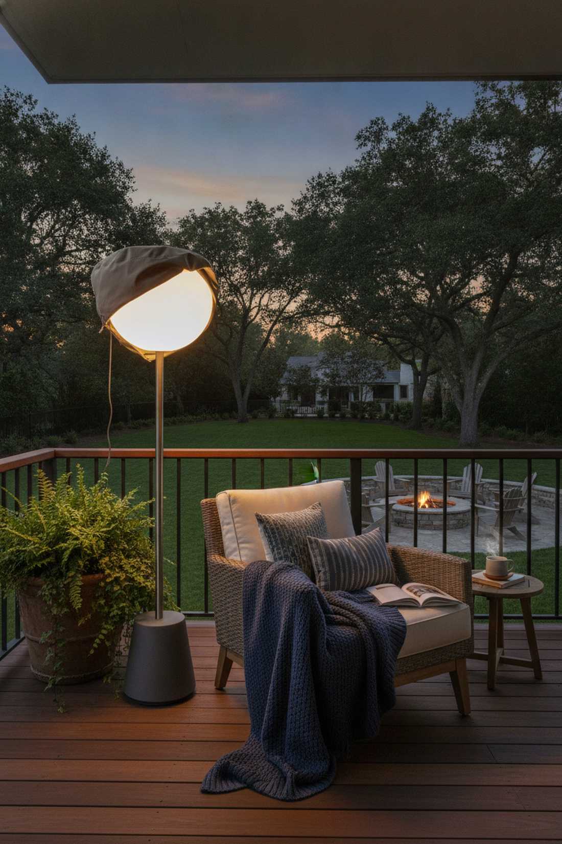 portable floor lamp corner