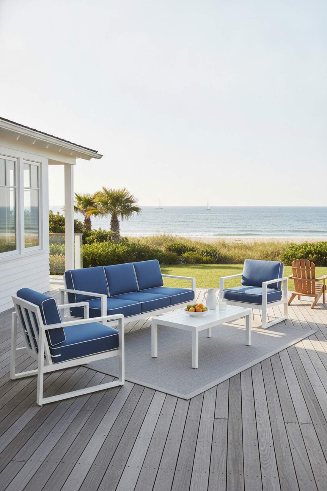 powder coated aluminum lounge set