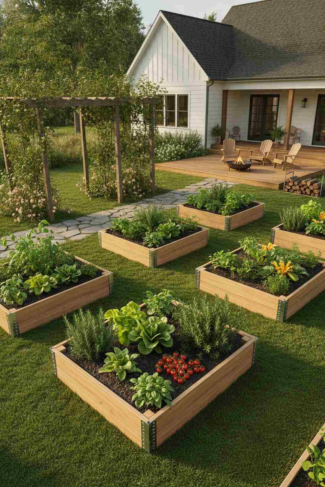 raised bed edible garden