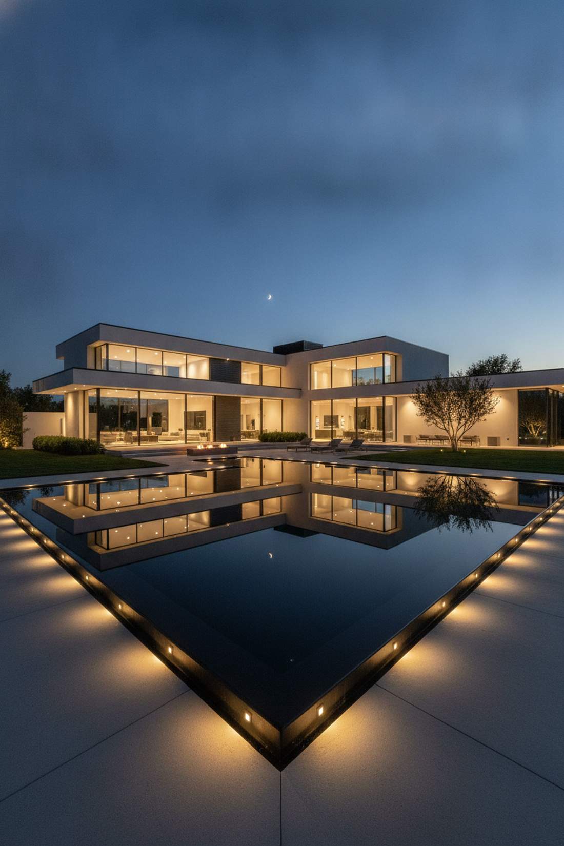 reflection pool perimeter lighting