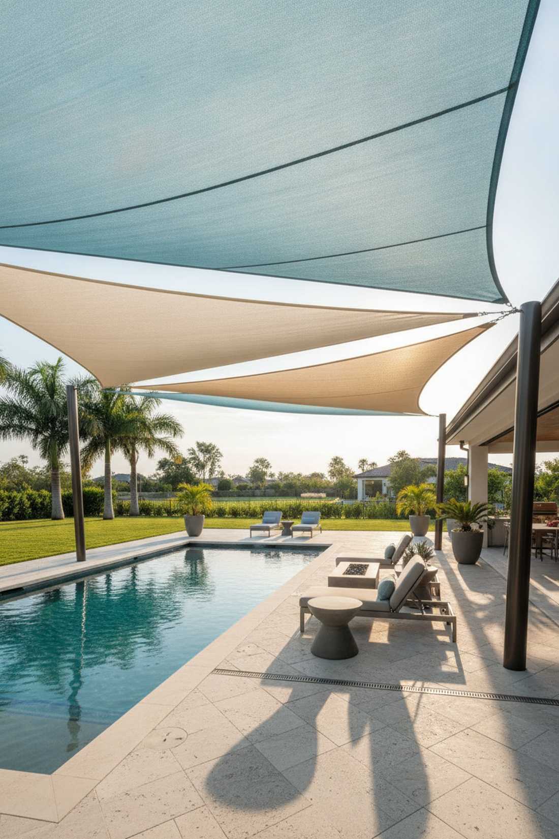 shade sail triangle enclosure