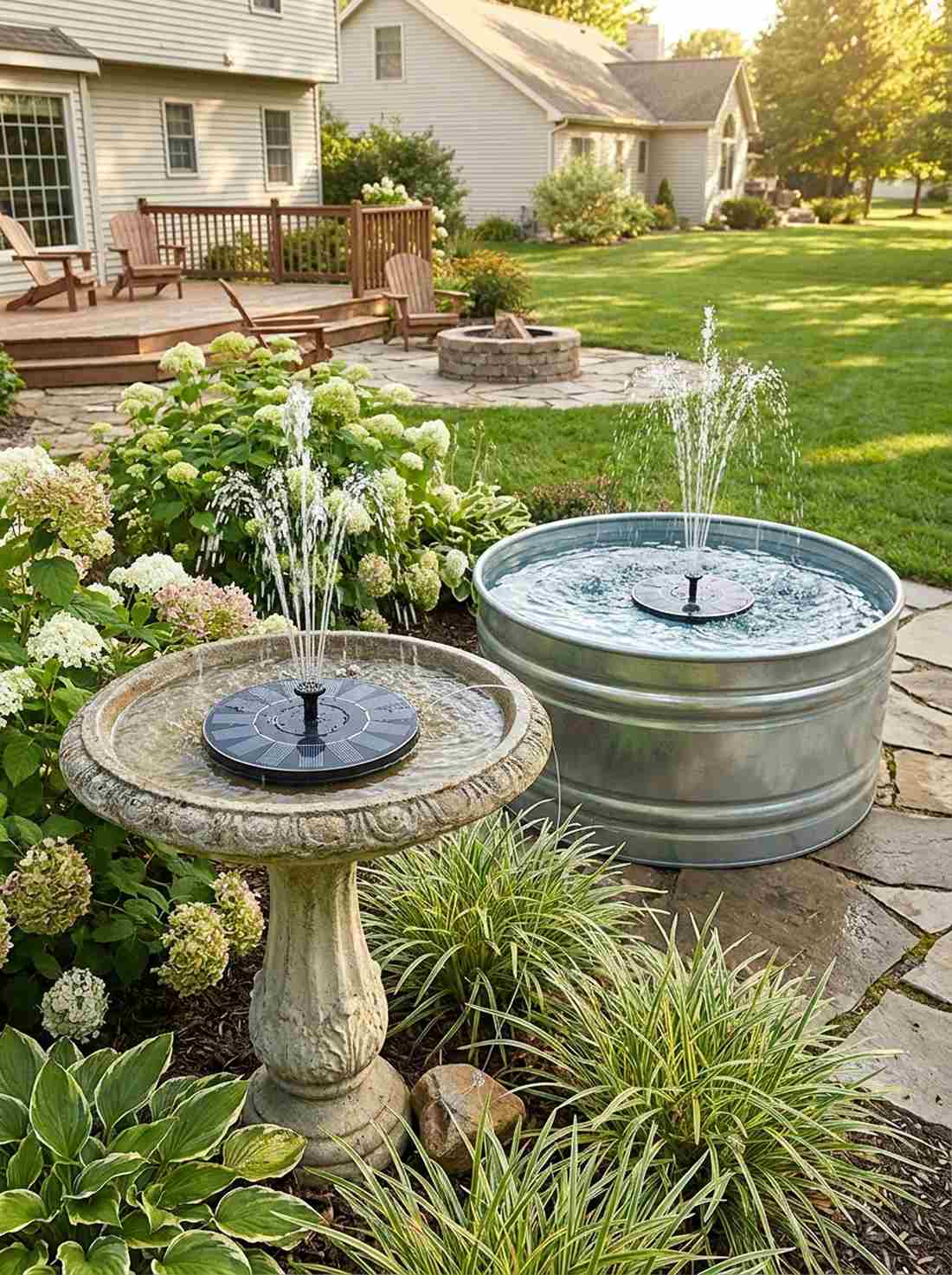 solar powered floating fountain