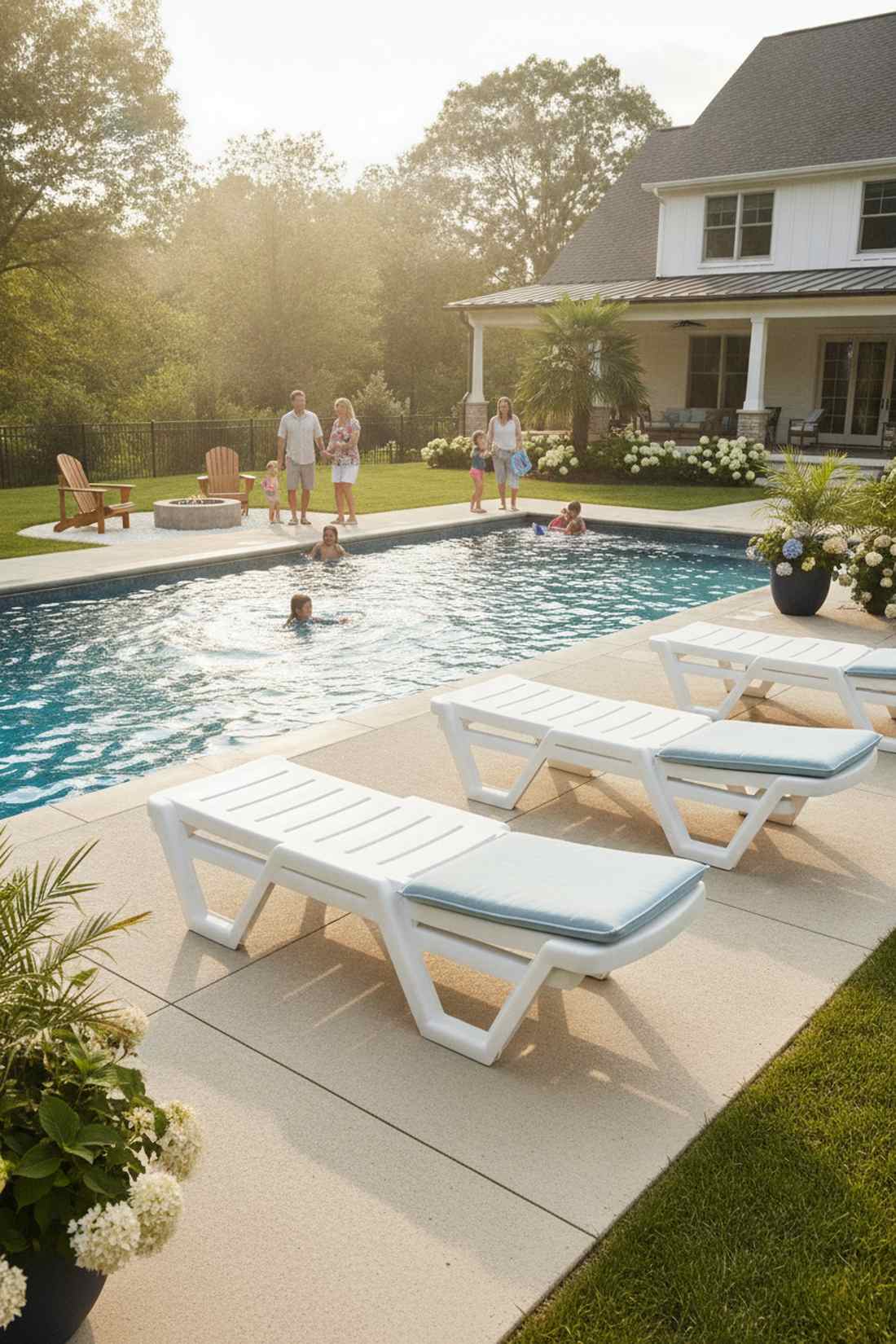 stacking pool loungers
