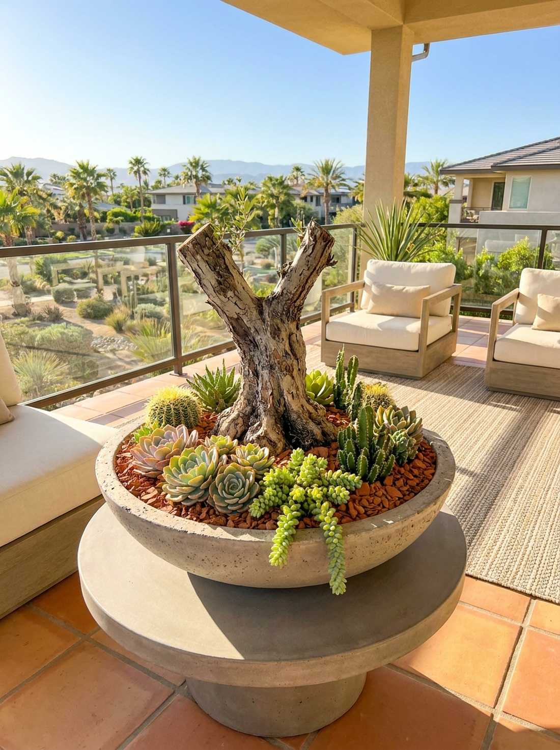 succulent bonsai desert tableau