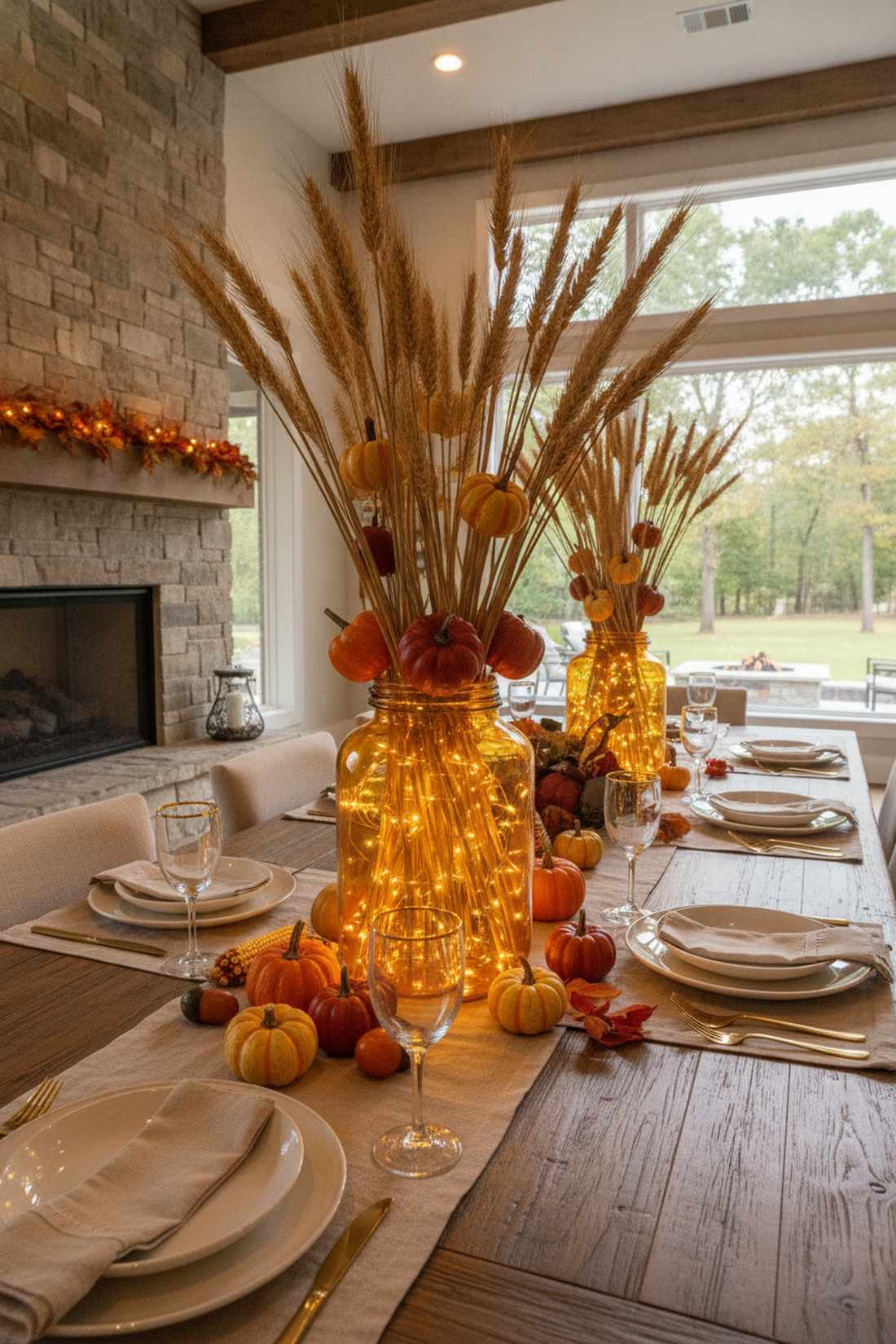thanksgiving autumn harvest display