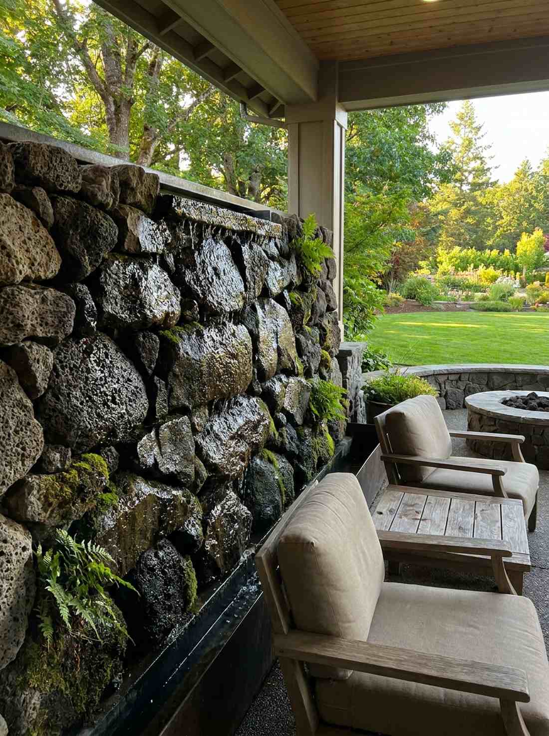 wall mounted weeping stones