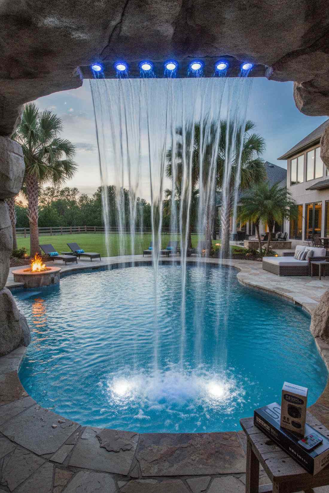 waterfall backdrop cascade