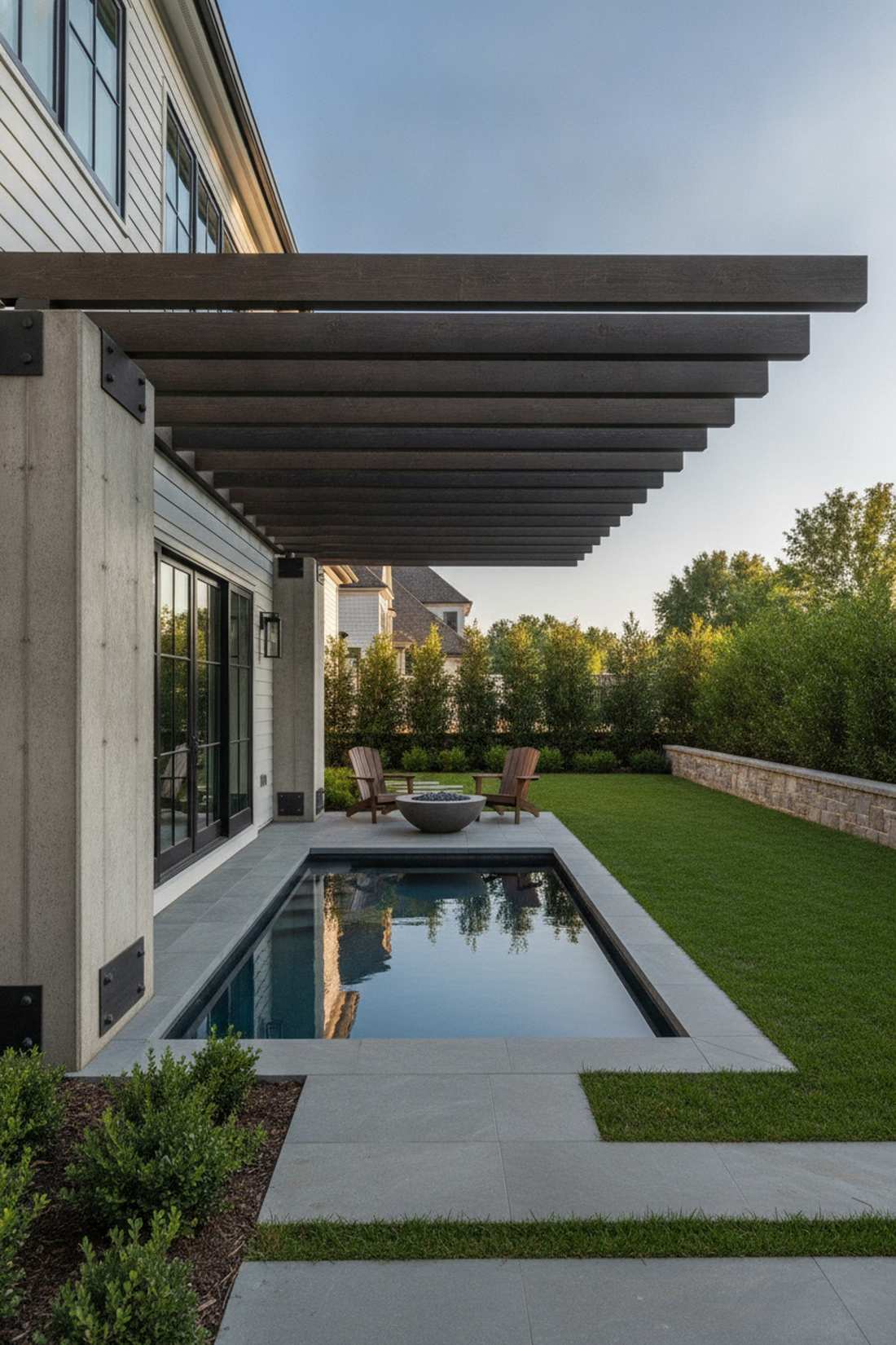 cantilever pergola with minimal posts
