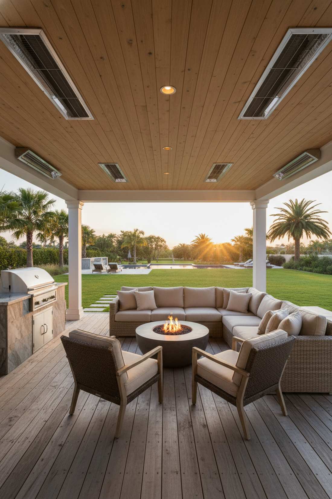 ceiling mounted patio heating panels