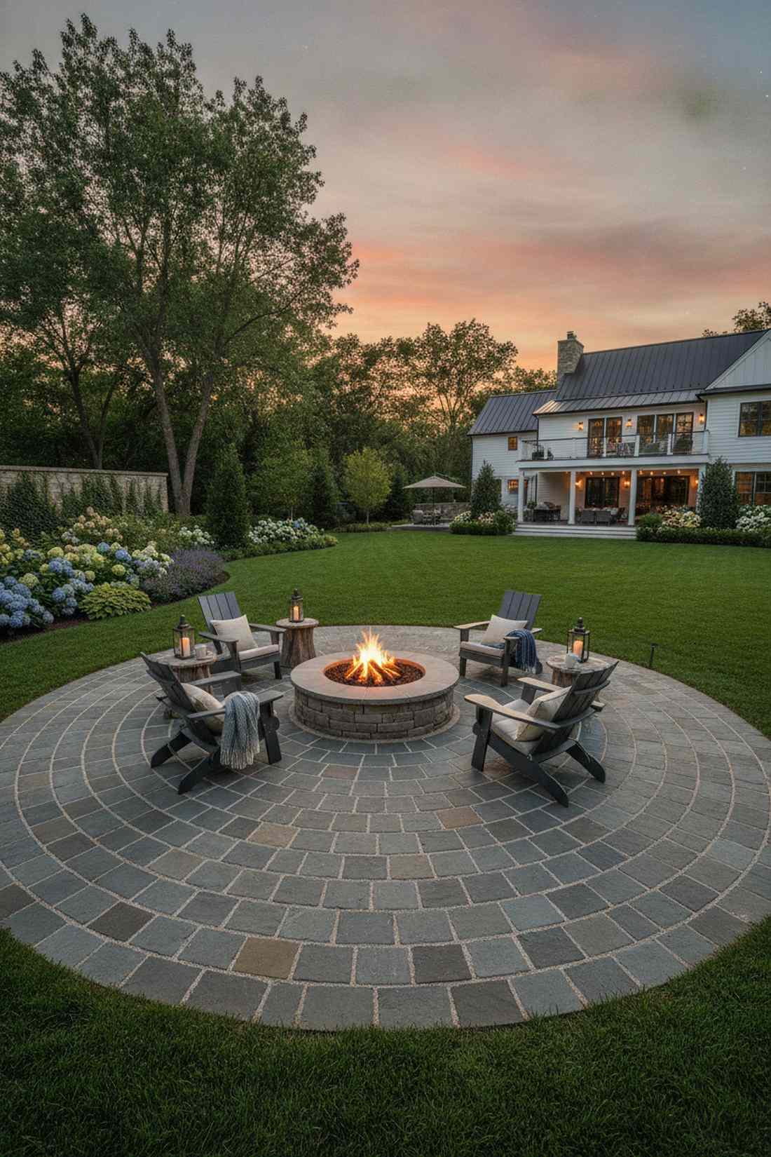 circular radial flagstone pattern