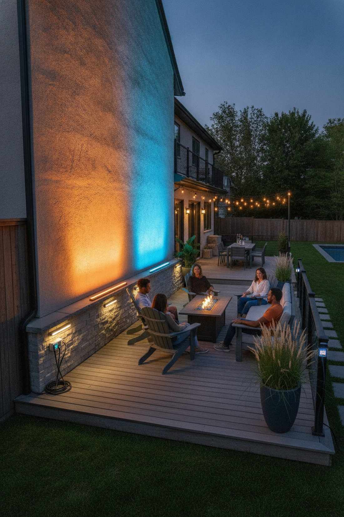 colored wall wash for mood lighting