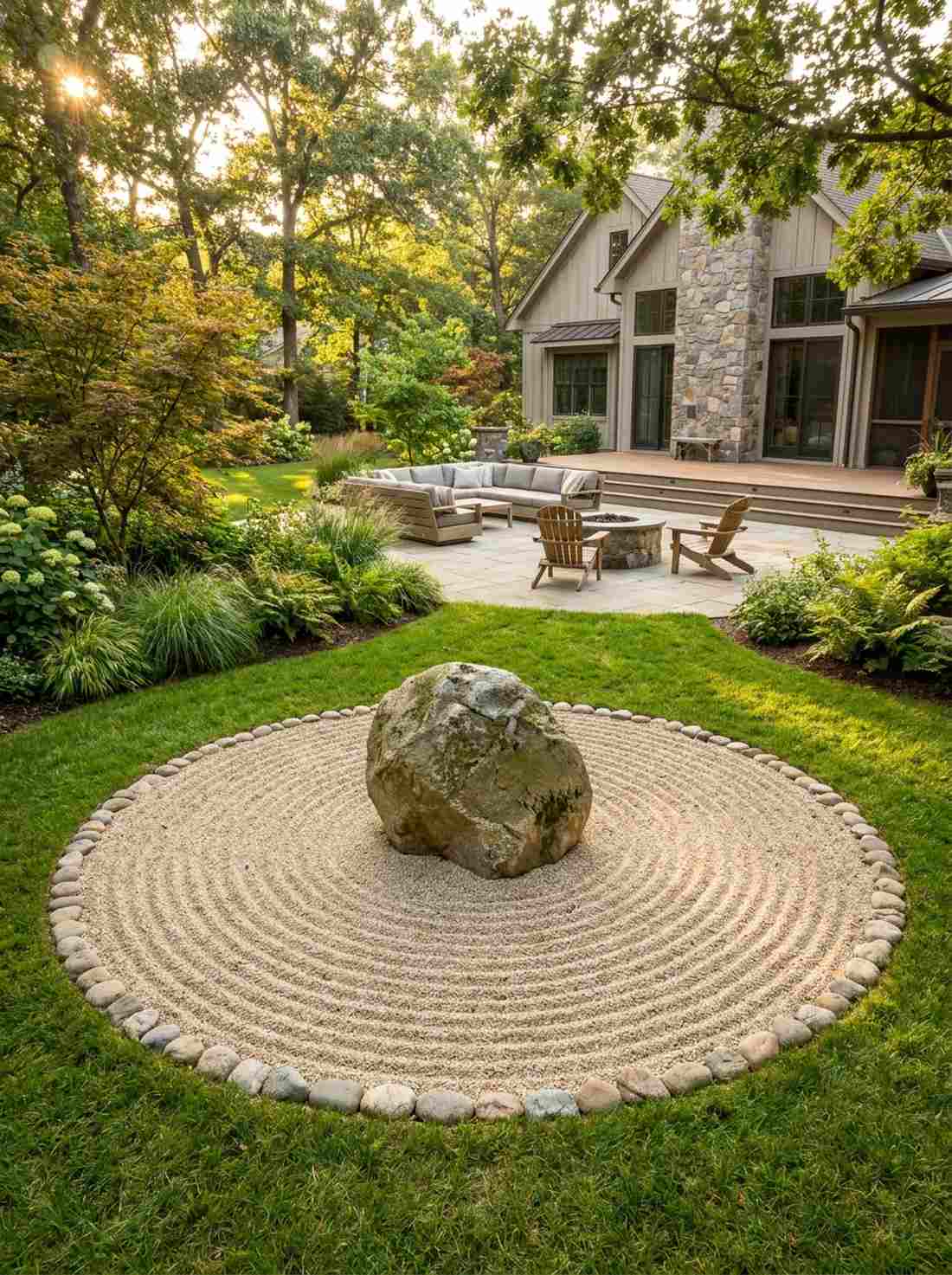 concentric circle meditation zone