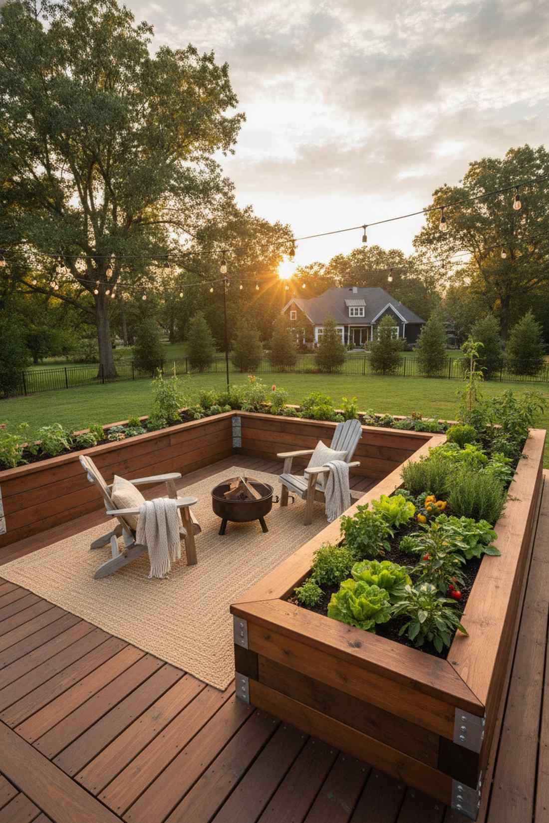 corner l shaped vegetable bed
