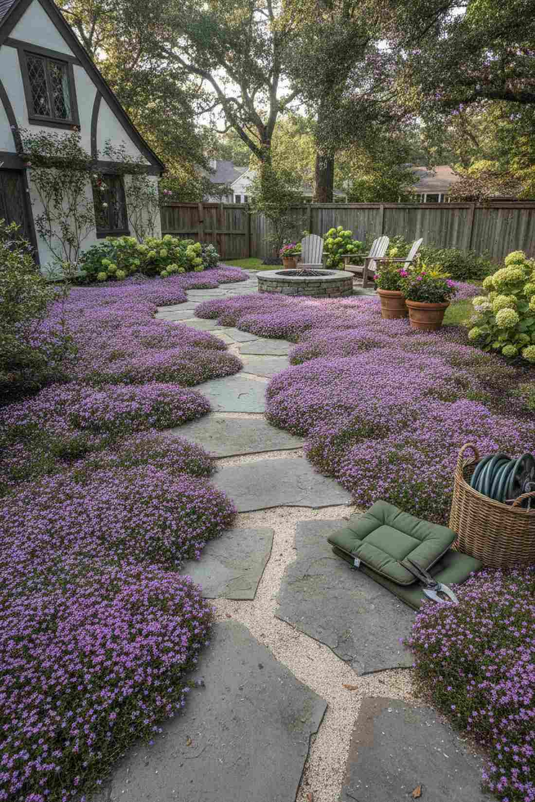 creeping thyme pathway spill