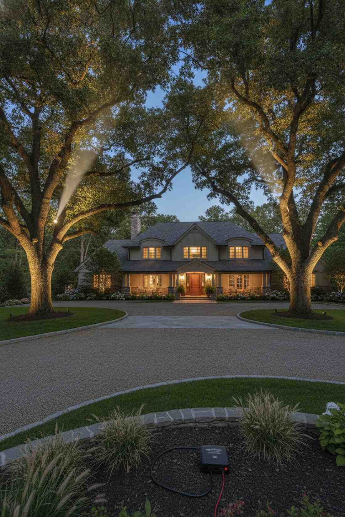 cross lighting medium trees
