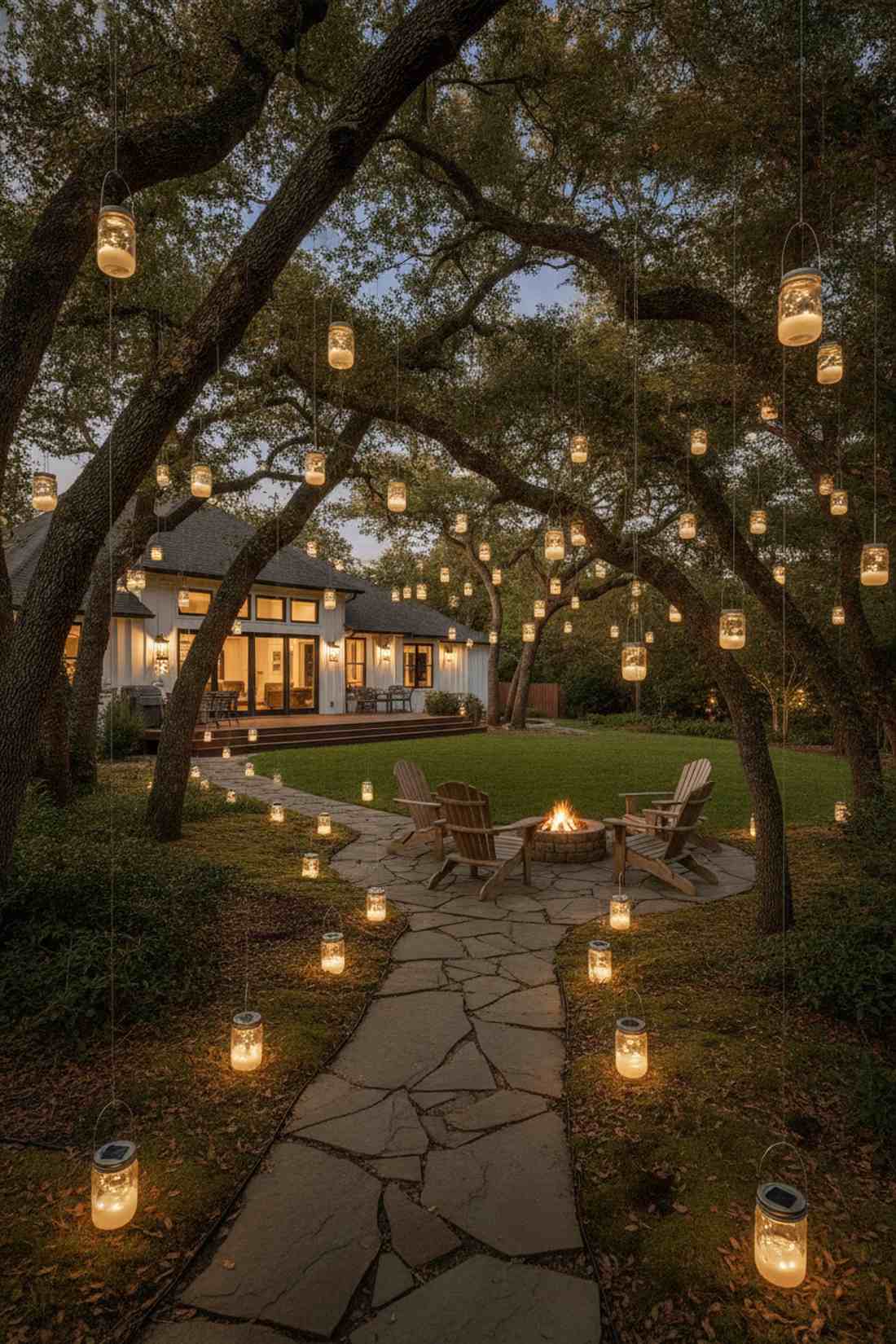 diy mason jar lantern display