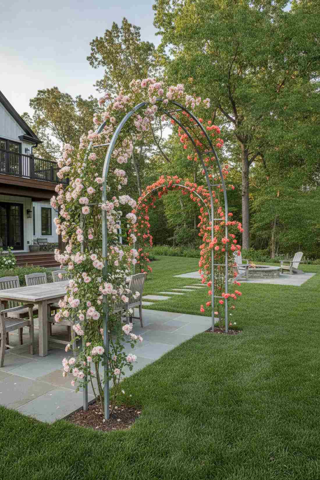 double arch garden room divider