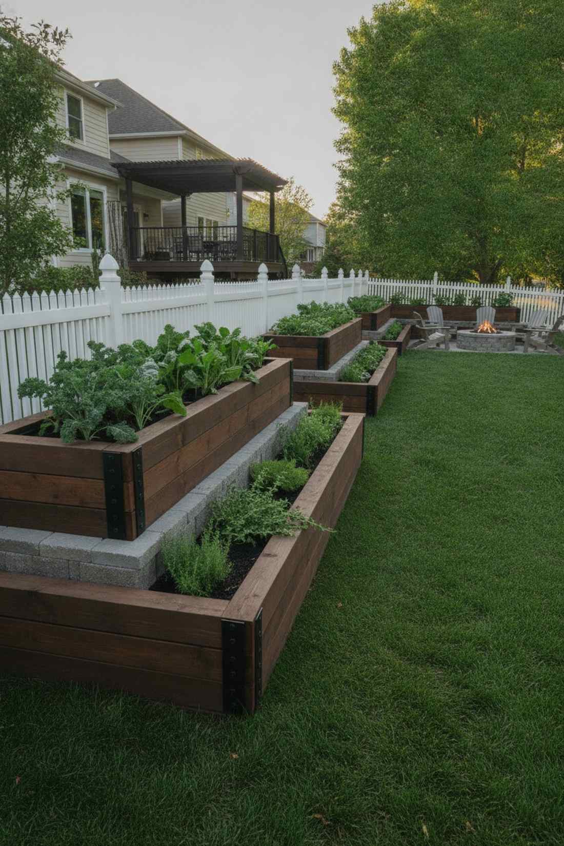 double tiered fence line system