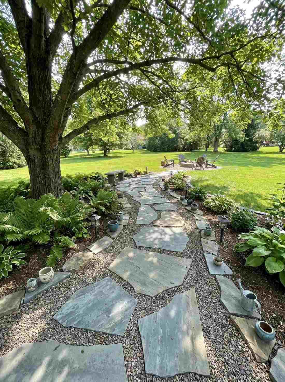dry laid bluestone informal trail