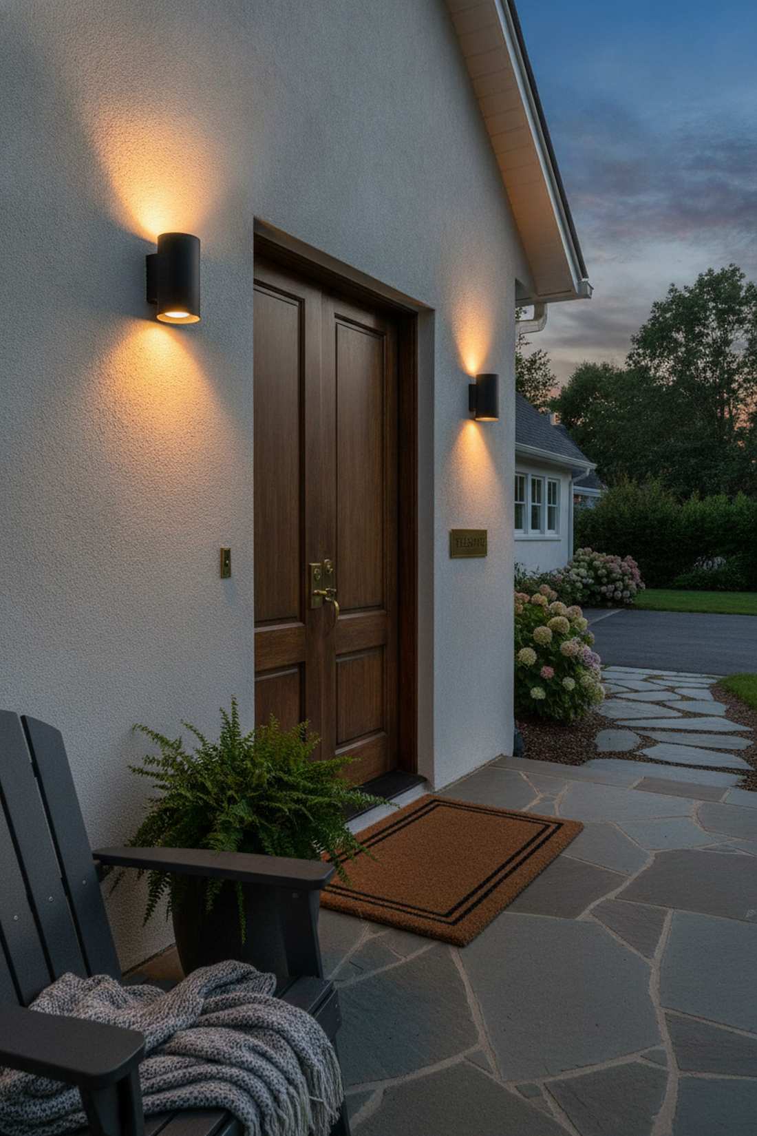 entryway wall sconce layering