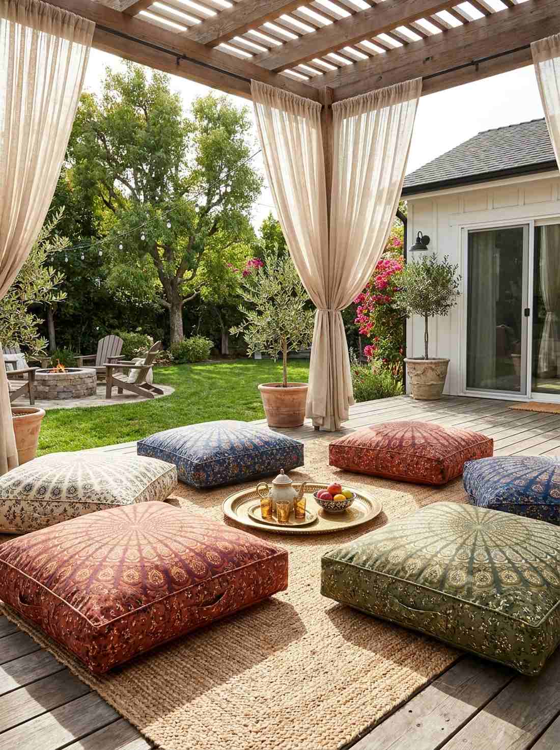 floor cushion circle lounge