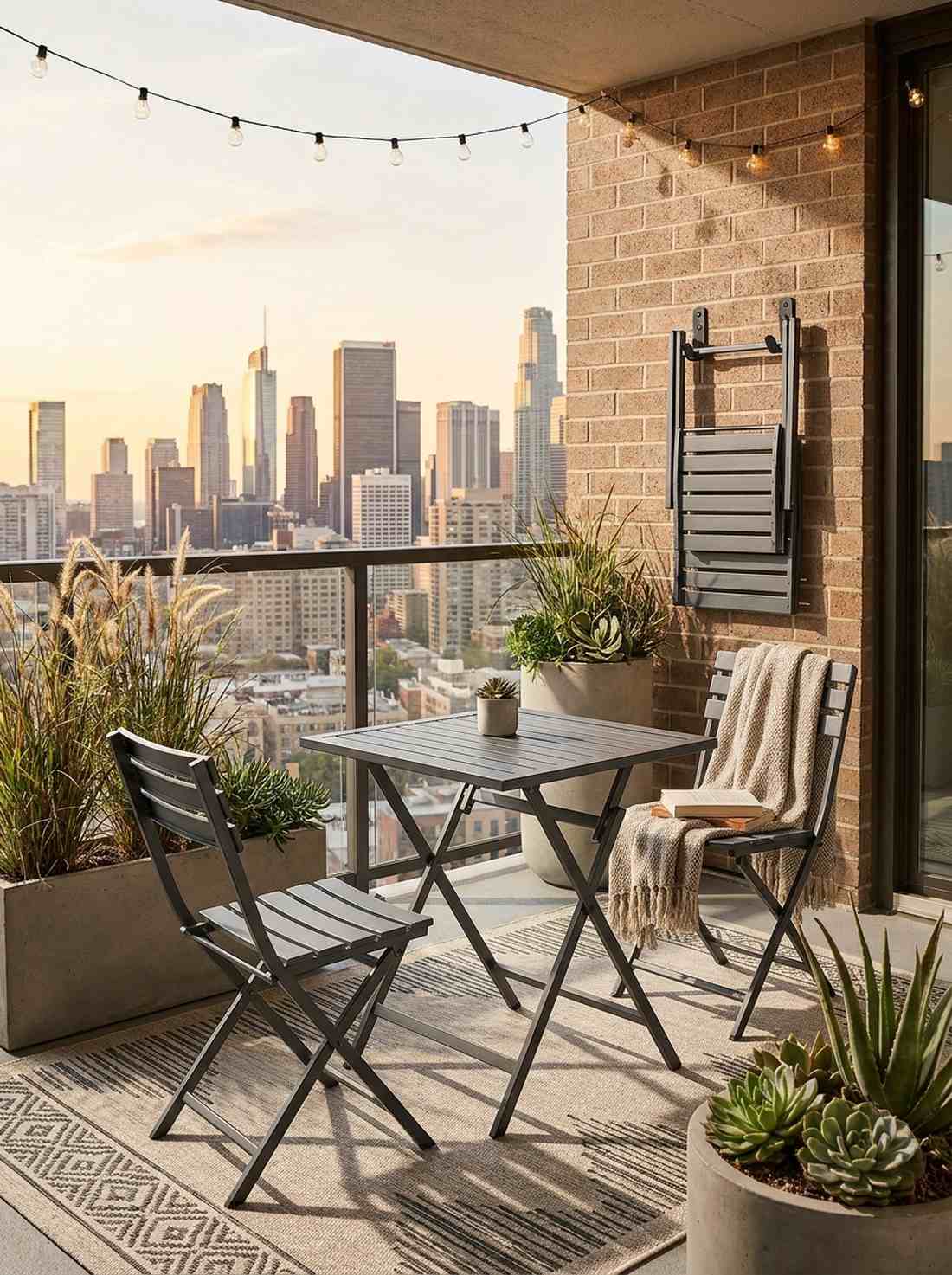 foldable balcony dining duo