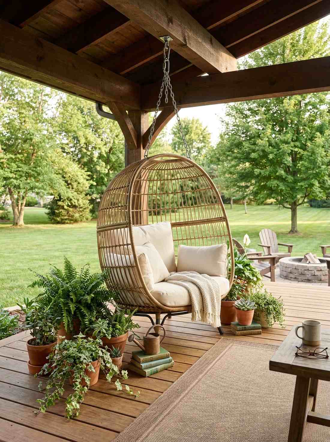 hanging rattan egg chair