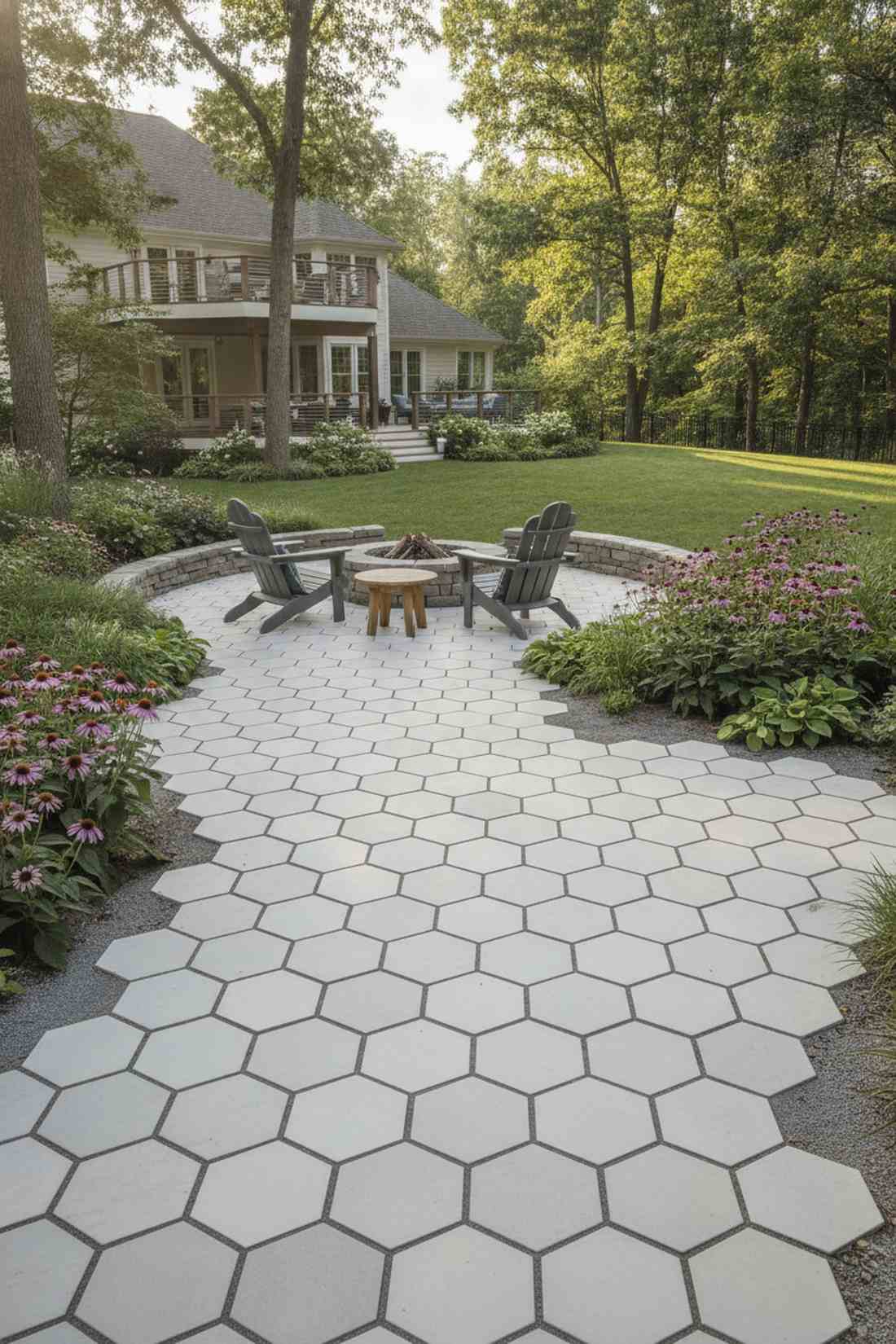 hexagonal porcelain pavers