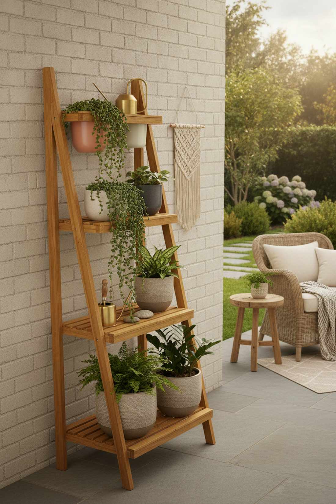 ladder shelf cascades