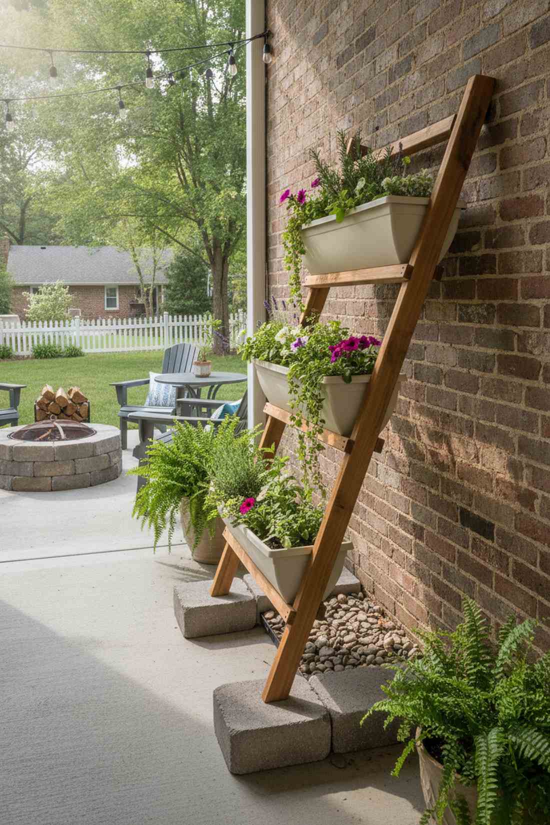 ladder style tiered planters