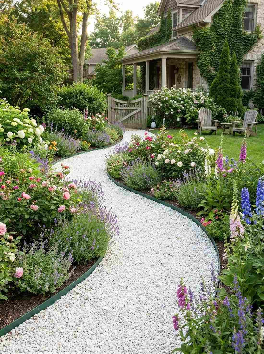 meandering cottage garden walk