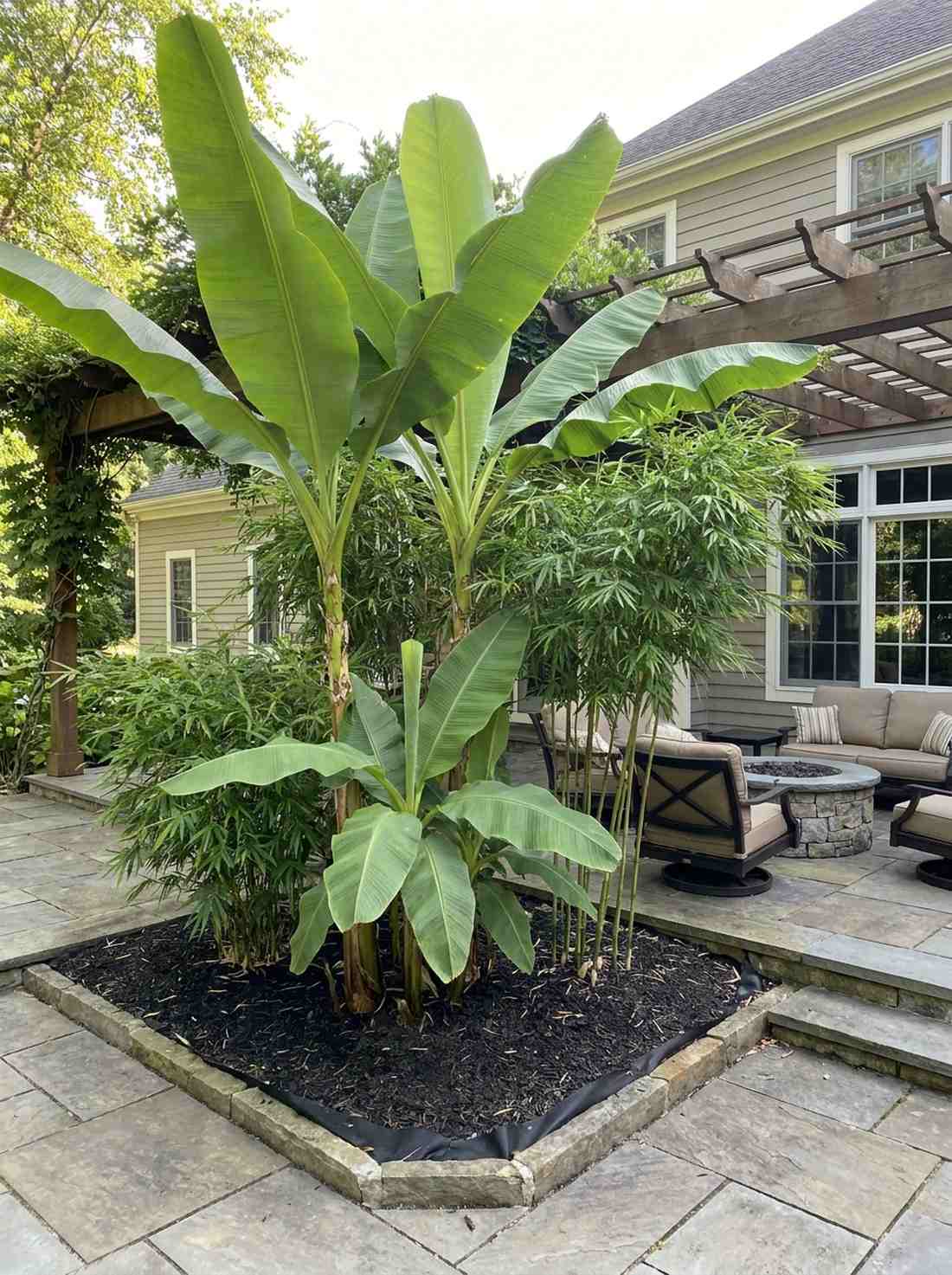 mixed canopy with banana clusters