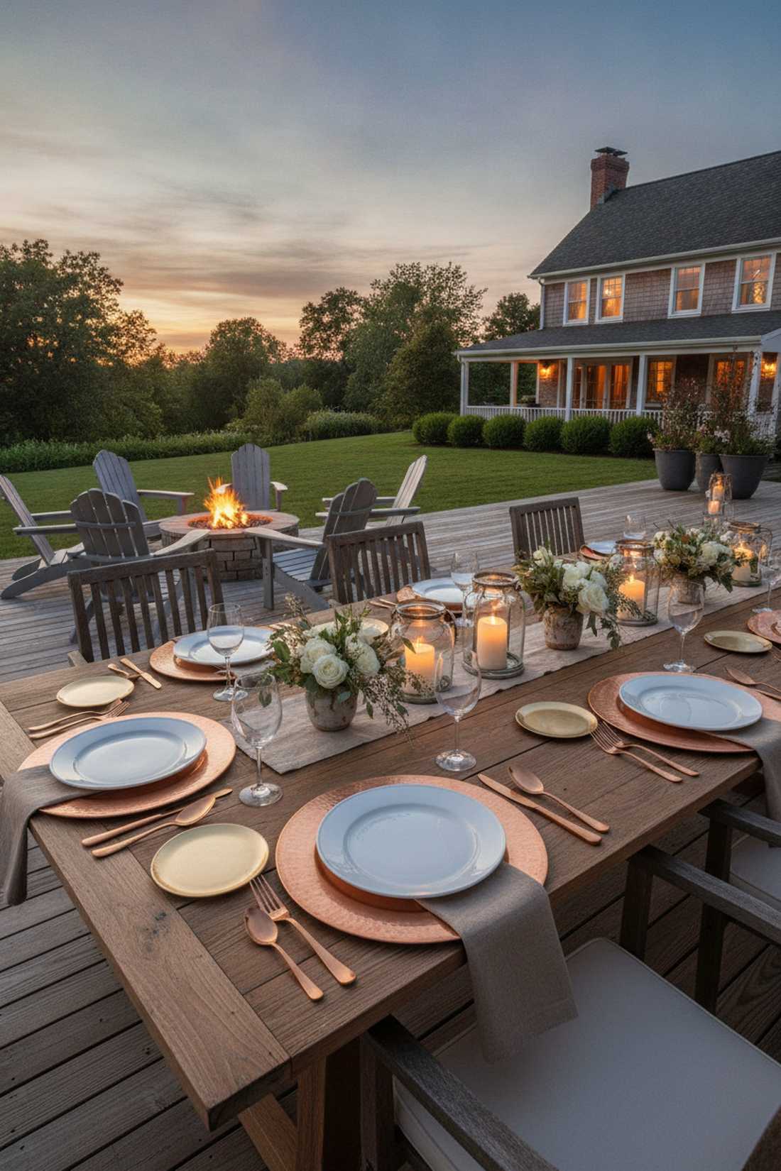 mixed metal place settings